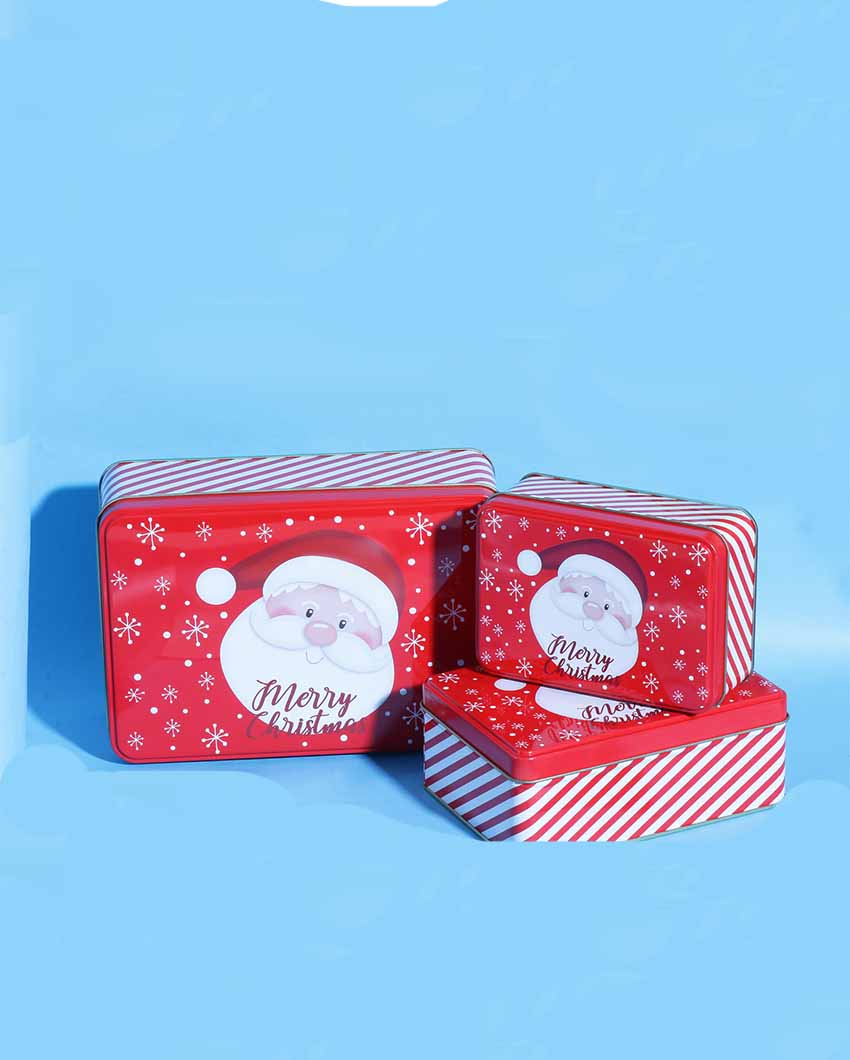 Merry Christmas Red Santa Box | Set of 3