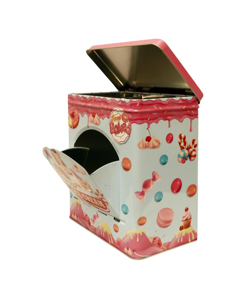 Vintage Ice-cream Kitchen Essentials Metal Storage Box | 6 x 4 x 7 inches