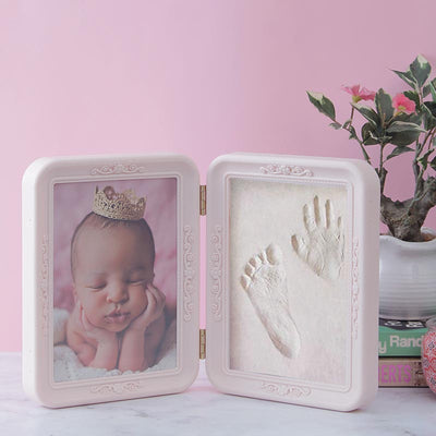 Newborn Baby Photo & Mould Frame Gift Set |  Multiple Colors Pink