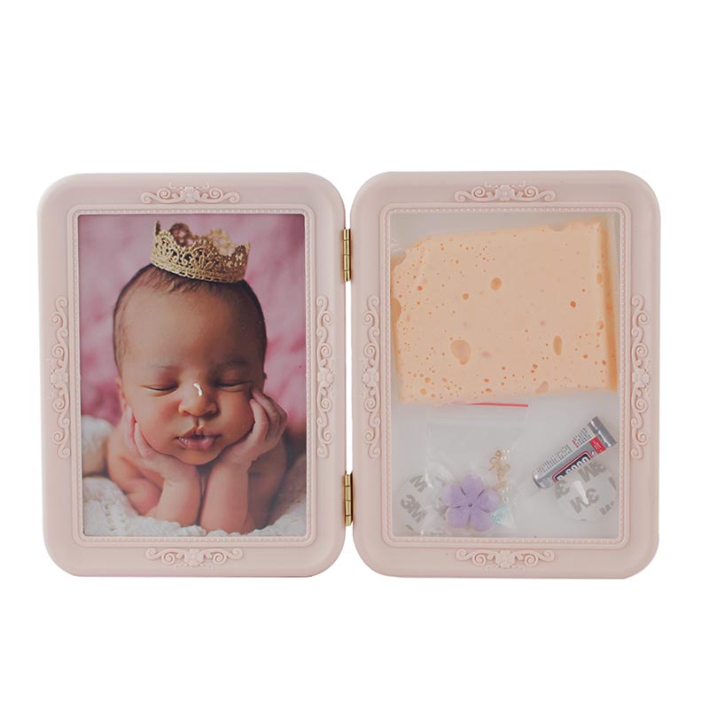 Newborn Baby Photo & Mould Frame Gift Set |  Multiple Colors Pink