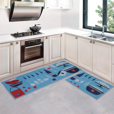 Wines & Spatulas Kitchen Floor Mats | Set Of 2 Default Title