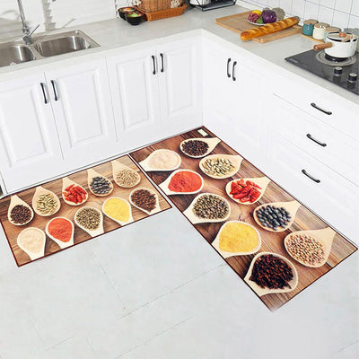 Ten Spices Nylon Kitchen Floor Mats | Set of 2