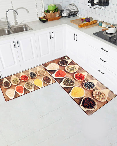 Ten Spices Nylon Kitchen Floor Mats | Set of 2