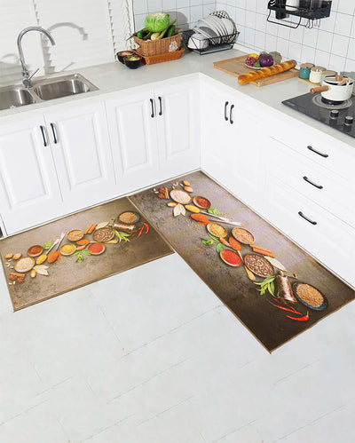 Southern Spices Nylon Kitchen Floor Mats | Set of 2