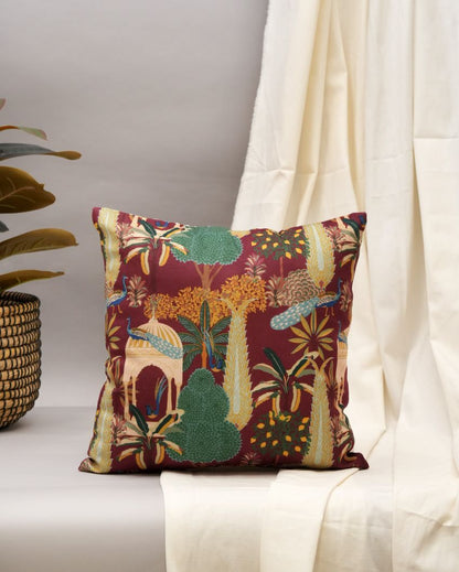 Peacock Paradise Cushion Cover | 16 x 16 inches