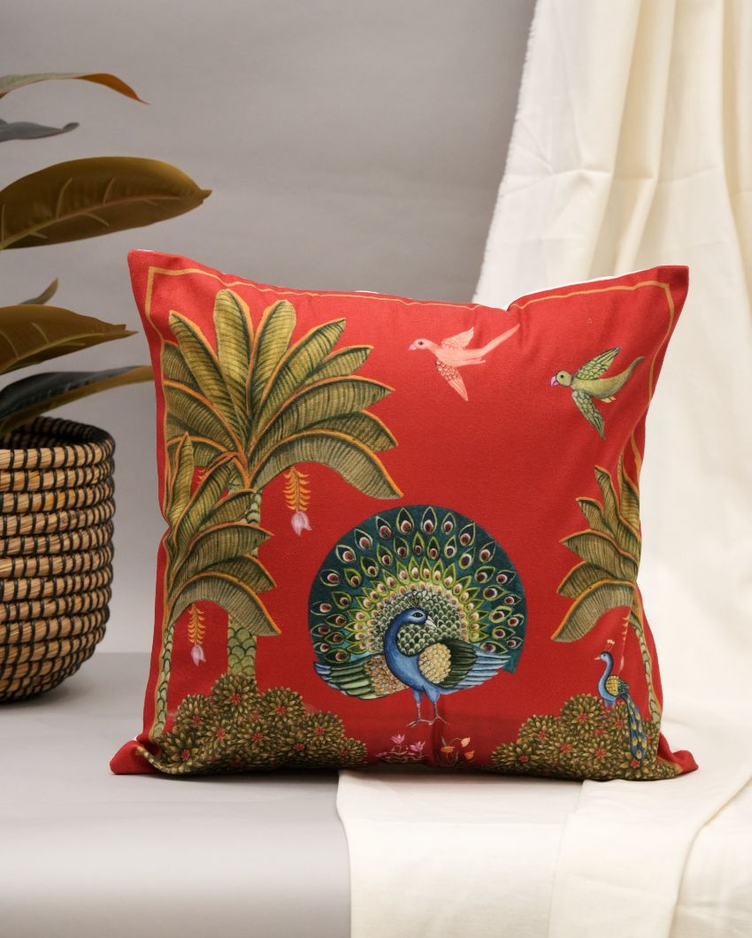 Majestic Feathered Cushion Cover | 16 x 16 inches