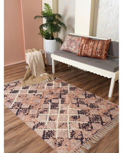 Cosmos Kilim Handloom Cotton Embroidered Rug