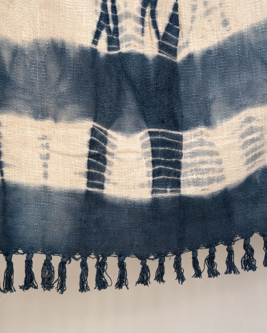 Indigo Wave Tie Dye Throw | 50 x 60 inches