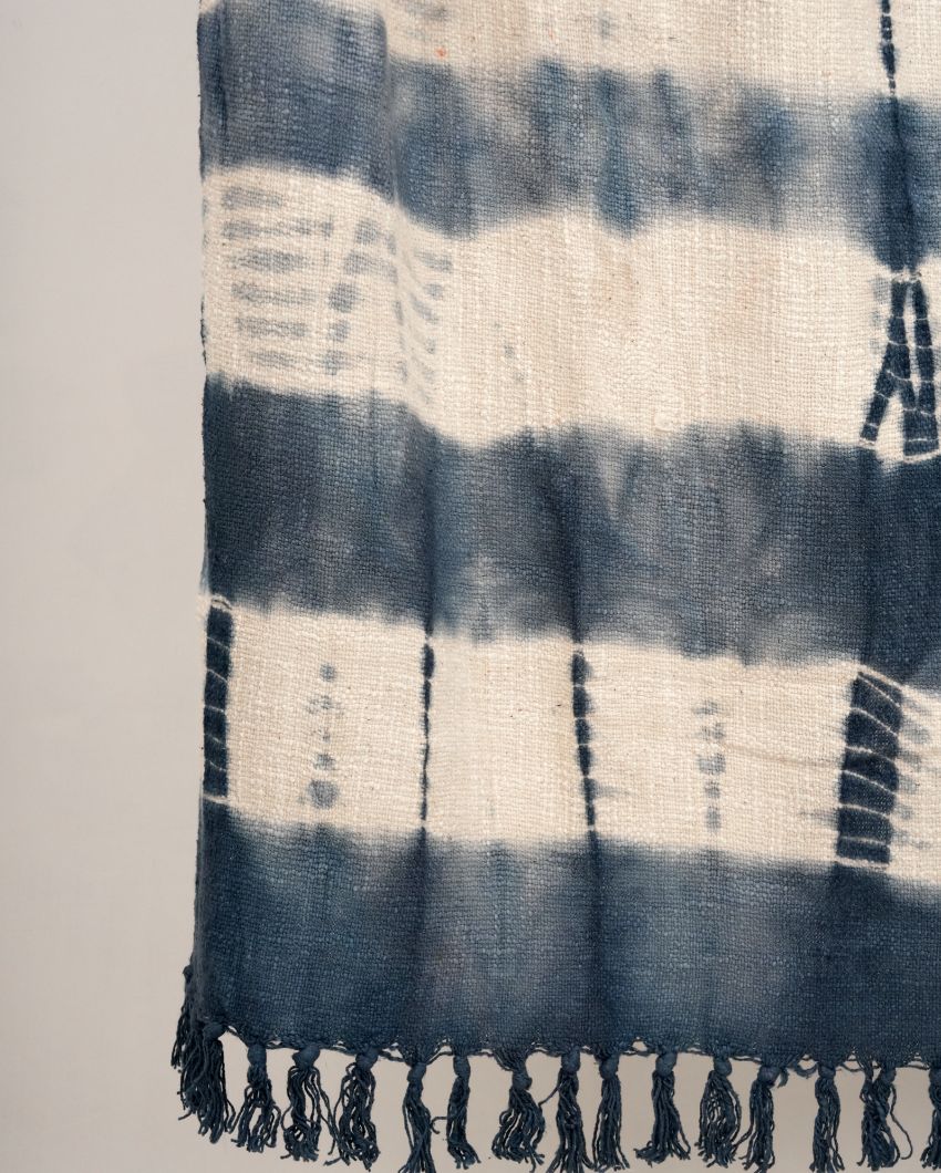 Indigo Wave Tie Dye Throw | 50 x 60 inches