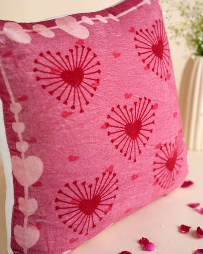 Love Embrace Cotton Velvet Cushion Cover | 12 x 12 inches , 16 x 16 inches , 18 x 18 inches , 20 x 20 inches