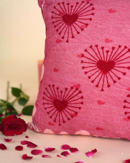 Love Embrace Cotton Velvet Cushion Cover | 12 x 12 inches , 16 x 16 inches , 18 x 18 inches , 20 x 20 inches