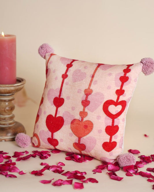 Loom Of Love Cotton Velvet Cushion Cover | 12 x 12 inches , 16 x 16 inches , 18 x 18 inches , 20 x 20 inches