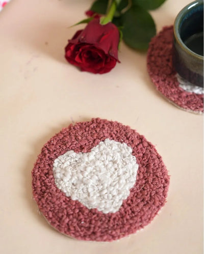 Sweetheart Cotton Coaster | 4 inches