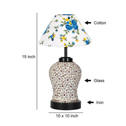 Sunny and Radiant Bright Orange Wood Table Lamp with Shade Without Bulb | 10 x 15 inches