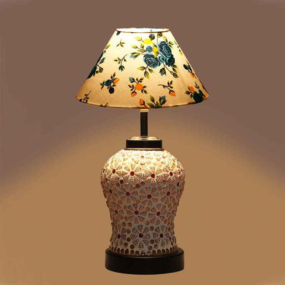Sunny and Radiant Bright Orange Wood Table Lamp with Shade Without Bulb | 10 x 15 inches