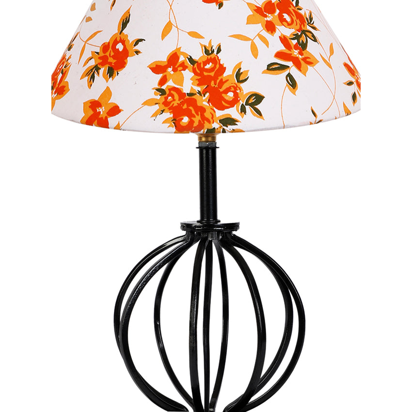 Bold Accent Multicolor Metal & Wood Table Lamp with Shade Without Bulb | 10 x 15 inches