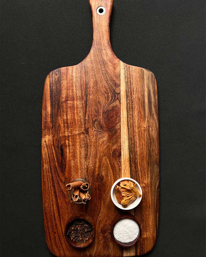 Elegant Acacia Long Bat Cutting Board | 21 x 10 inches