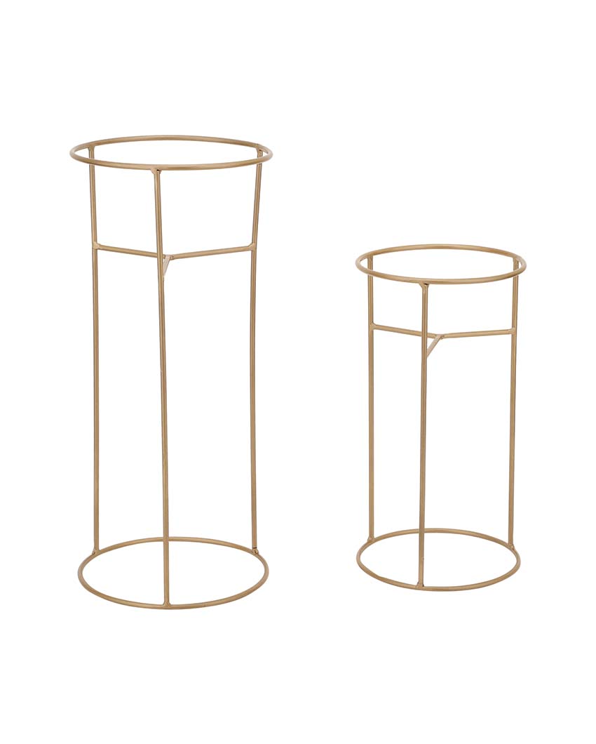 Allura Metal Planters with Stands | Set Of 2 | Plant not included