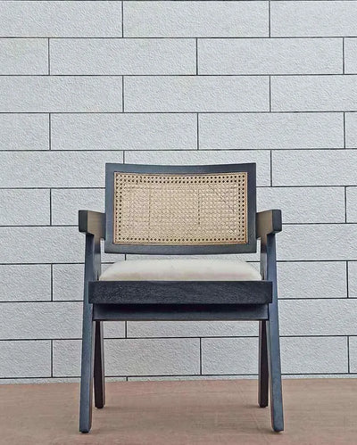 Black Atlanta Mango Wood And Natural Cane Chair