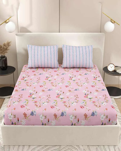 Geranium Floral Polycotton Flat Bedding Set | King Size