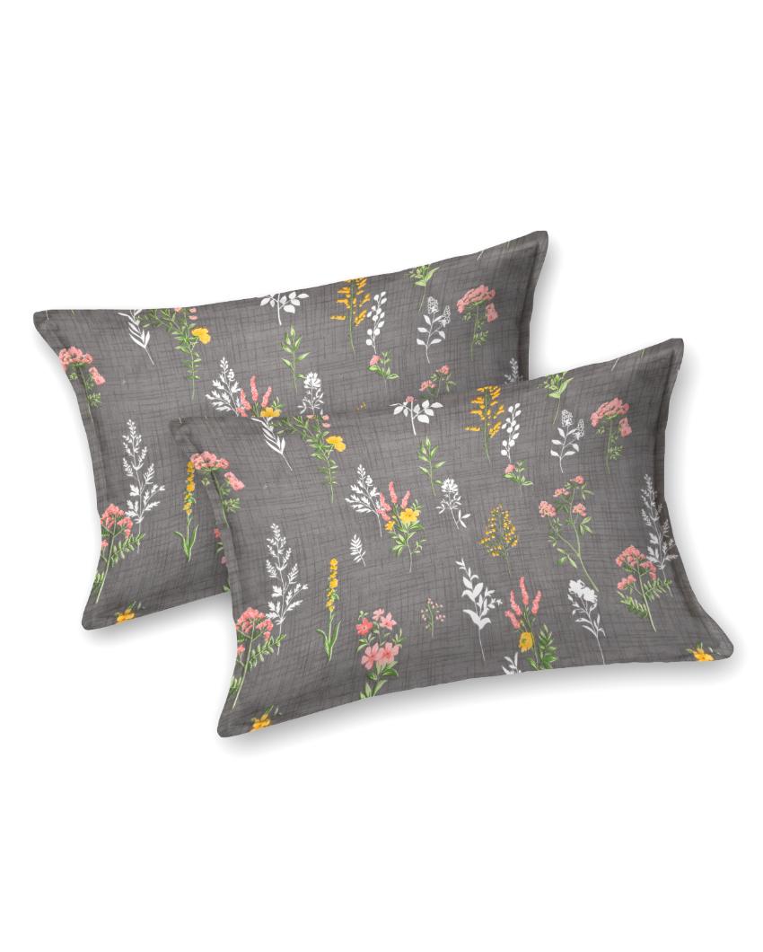 Anemone Floral Polycotton Flat Bedding Set | King Size