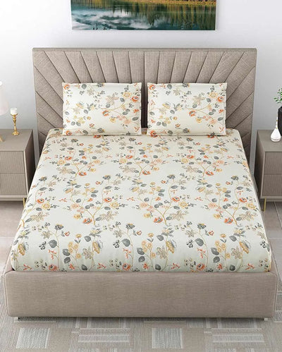 Cosmos Floral Polycotton Flat Bedding Set | King Size