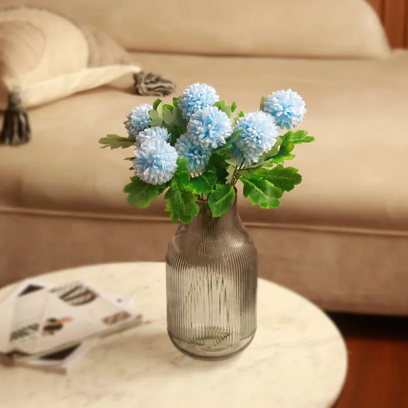 Chrysanthemum Flower Sticks | Set of 6 | Multiple Colors Blue