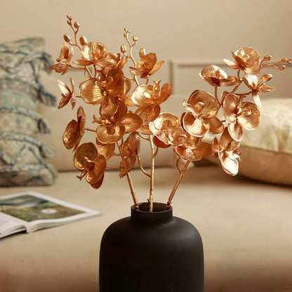 Gold Orchid Stems | Set of 3