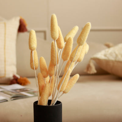 Artificial Bunny Tails | 5 Sticks | Multiple Colors Cream