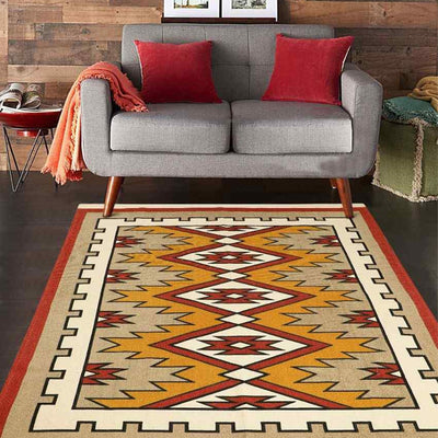 Kilim Printed Cotton Carpet | 67 x 47 inches