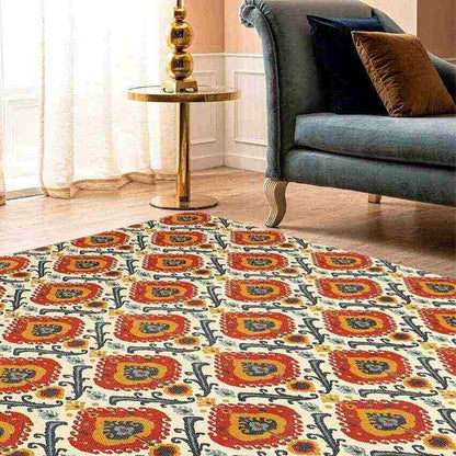 Gul Nilofer Printed Cotton Carpet | 67 x 47 inches