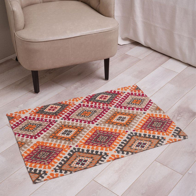 Cotton Rajwada Printed Rug | 35 x 23 inches