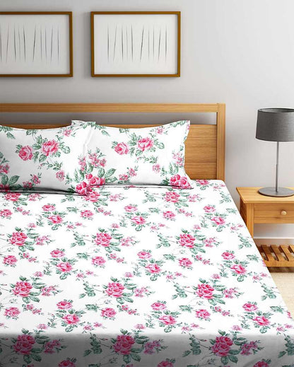 Rosa Cotton Bedsheet Set | 106 x 91 inches