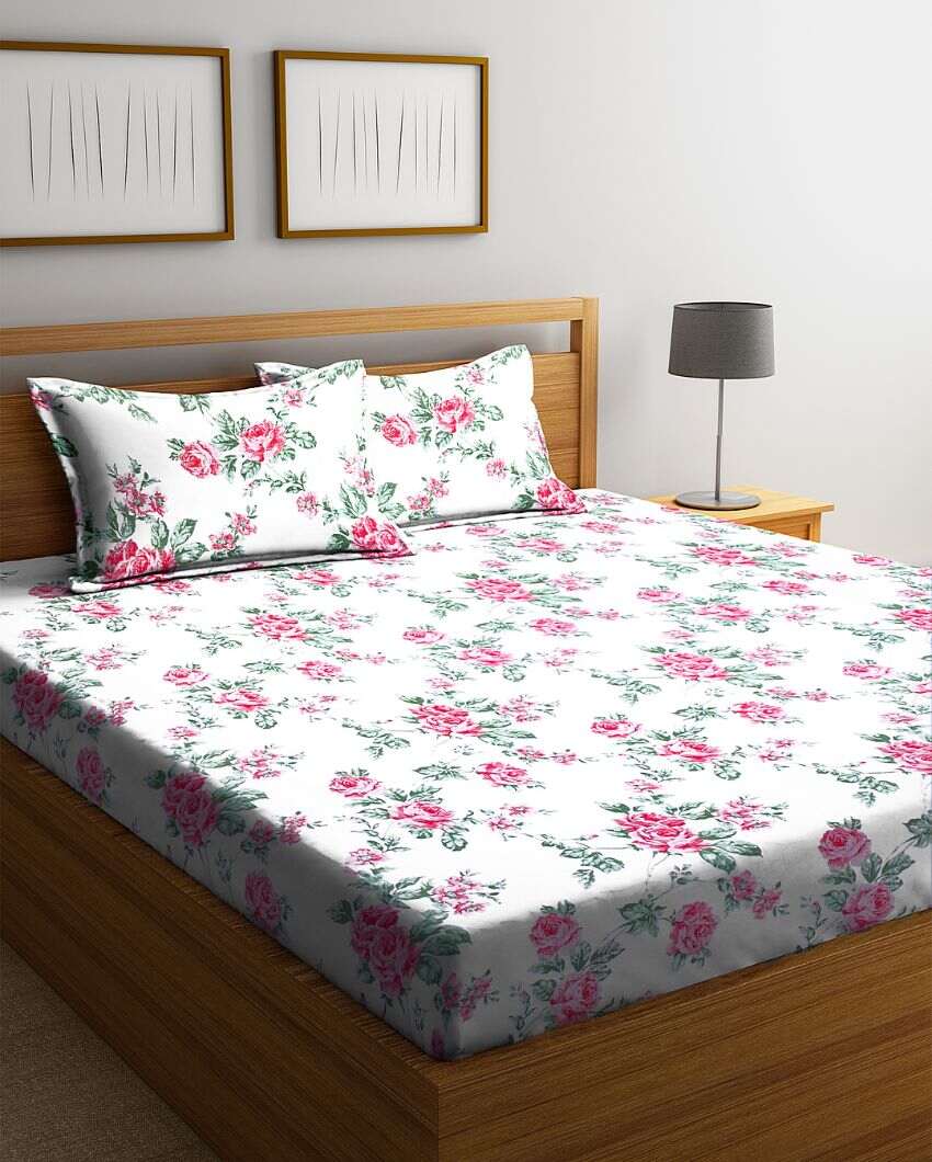 Rosa Cotton Bedsheet Set | 106 x 91 inches