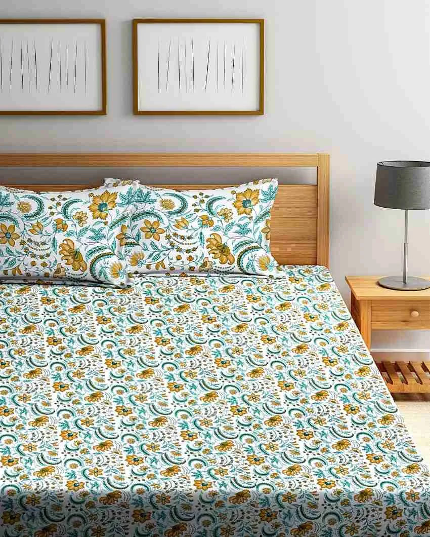 Exotic Garden Cotton Bedsheet Set | 106 x 91 inches