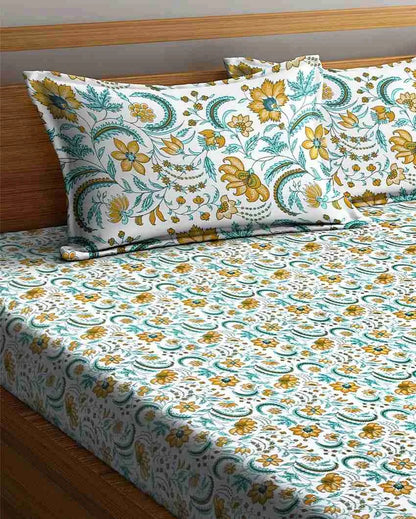 Exotic Garden Cotton Bedsheet Set | 106 x 91 inches