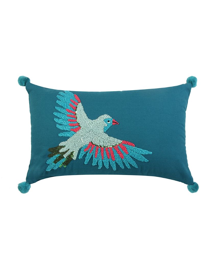 Royal Crest Cotton Cushion Cover | 20 x 12 inches
