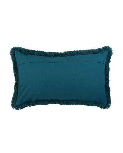 Exclusive Crewel Embroidered Cotton Cushion Cover | 20 x 12 inches