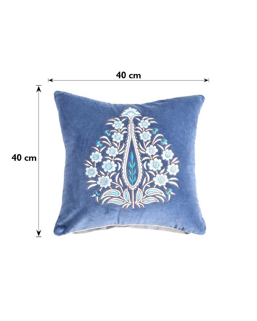 Mughal Darbar Cotton Cushion Cover | 16 x 16 inches