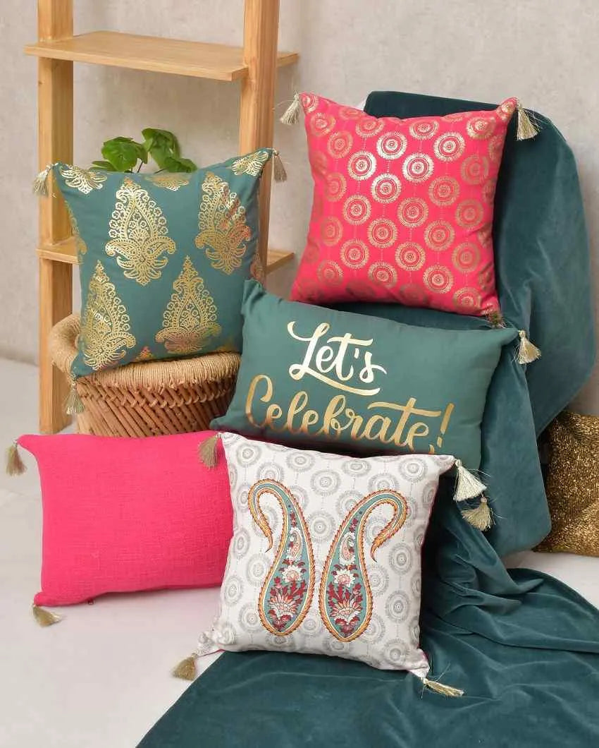 Jashan Cotton Cushion Covers | Set Of 5