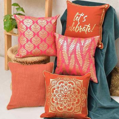 Surkh Collection Cotton Cushion Covers | Pack of 5