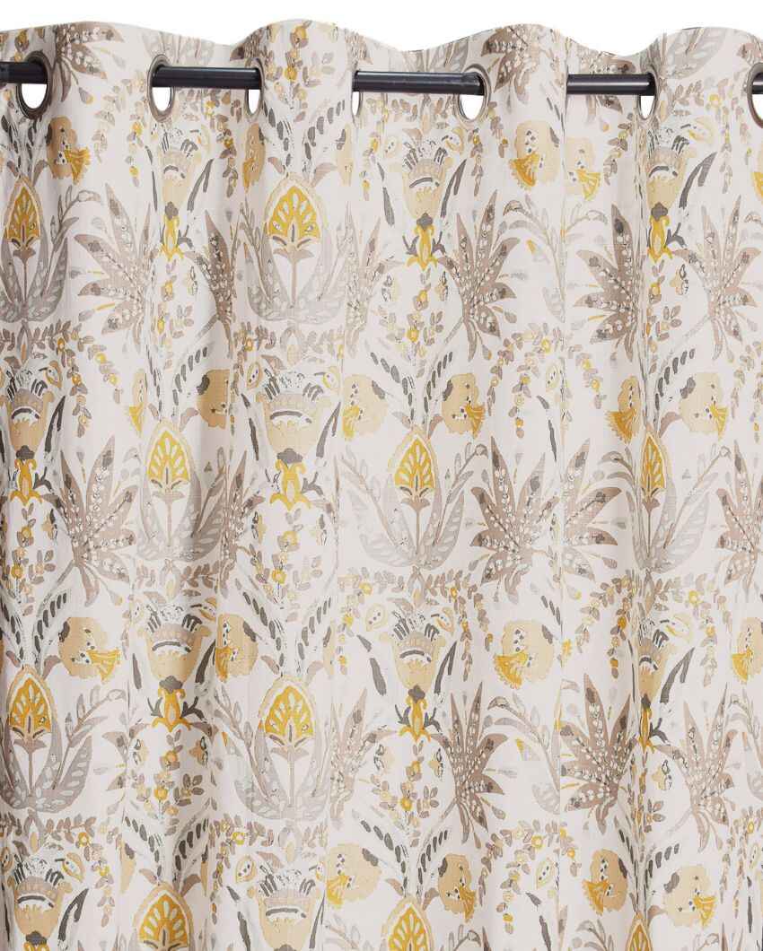 Alisa Cotton Printed Curtains | Set Of 2 | 7 x 4.4 ft