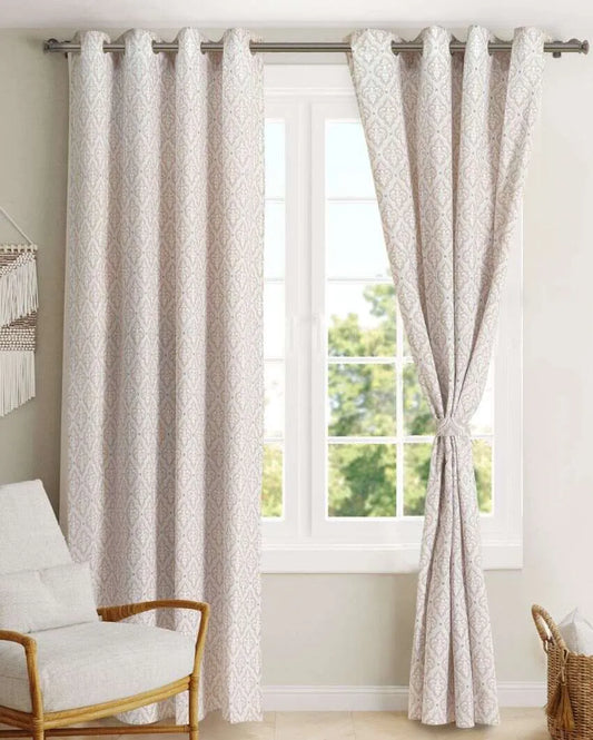 Harper Printed Cotton Curtains | Set Of 2 | 7 x 4.4 ft