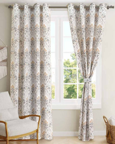 Charlotte Cotton Printed Curtains | Set Of 2 | 7 x 4.4 ft