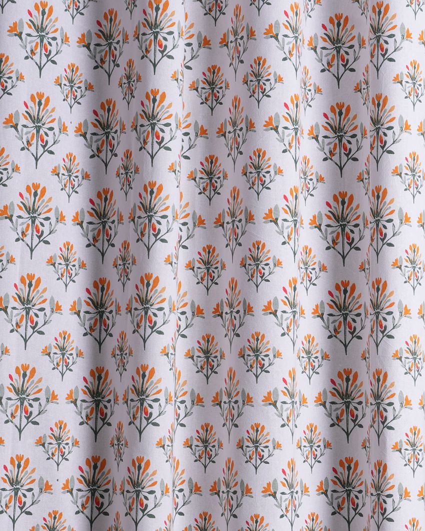 Spice Garden Polyester Cotton Printed Door Curtain | Set of 2 | 7 x 4 Feet