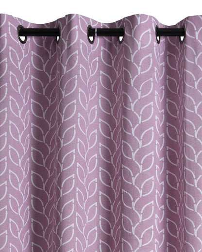 Branchlet Lilac Polyester Cotton Door Curtain | Set of 2 | 7 x 4 Feet