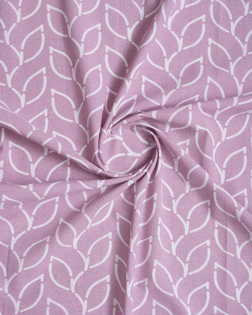 Branchlet Lilac Polyester Cotton Door Curtain | Set of 2 | 7 x 4 Feet