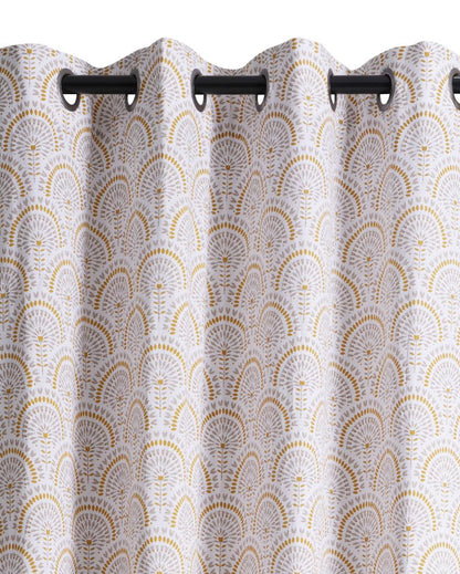 Sunny Polyester Cotton Printed Door Curtain | Set of 2 | 7 x 4 Feet