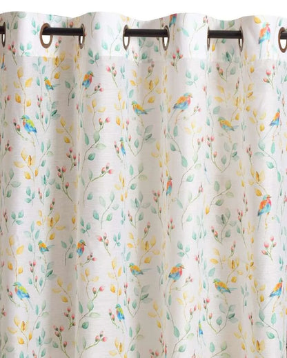 Fauna Digitally Printed Polyester Sheer Curtains | Set Of 2 | 7 x 4.4 ft