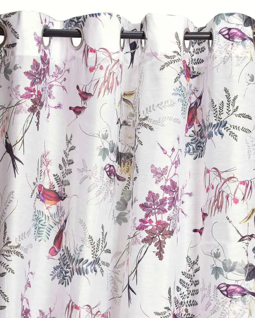 Ava Printed Polyester Sheer Curtains | Set Of 2 | 7 x 4.4 ft